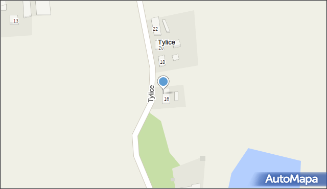 Tylice, Tylice, 16A, mapa Tylice