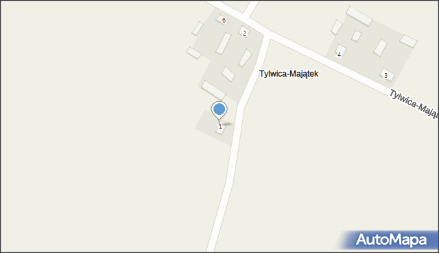 Tylwica-Majątek, Tylwica-Majątek, 1, mapa Tylwica-Majątek