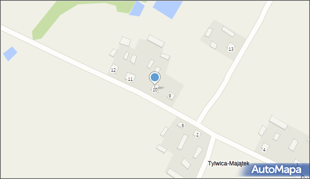 Tylwica-Majątek, Tylwica-Majątek, 10, mapa Tylwica-Majątek