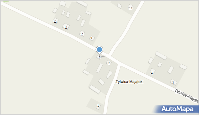 Tylwica-Majątek, Tylwica-Majątek, 6, mapa Tylwica-Majątek