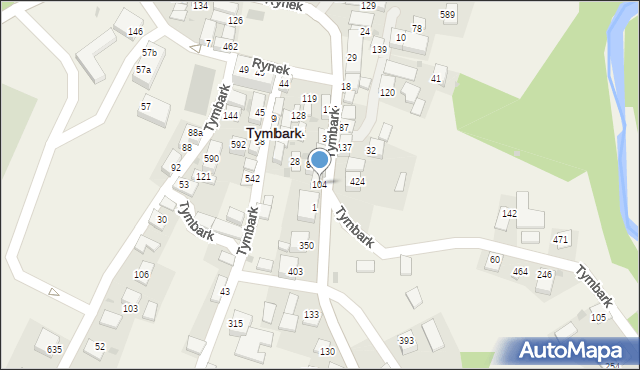 Tymbark, Tymbark, 104, mapa Tymbark