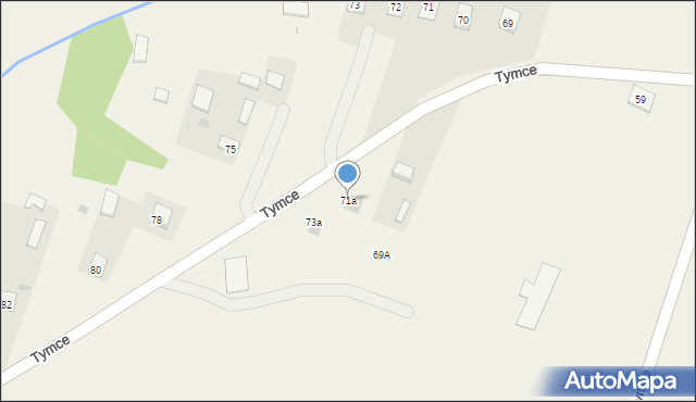 Tymce, Tymce, 71a, mapa Tymce