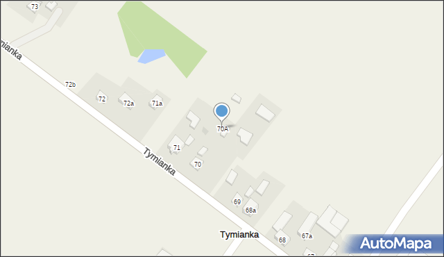 Tymianka, Tymianka, 70A, mapa Tymianka