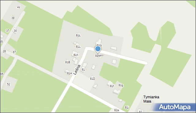 Tymianka, Tymianka, 81e, mapa Tymianka