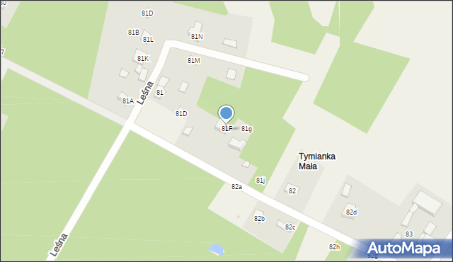 Tymianka, Tymianka, 81f, mapa Tymianka