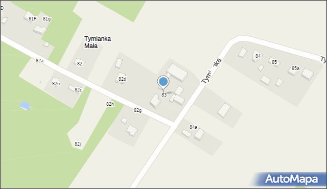 Tymianka, Tymianka, 83, mapa Tymianka