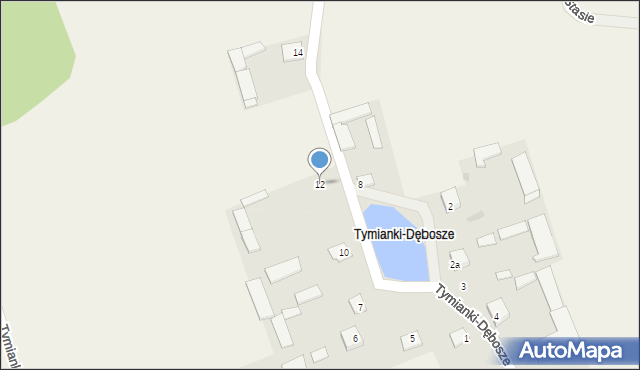 Tymianki-Okunie, Tymianki-Dębosze, 13, mapa Tymianki-Okunie