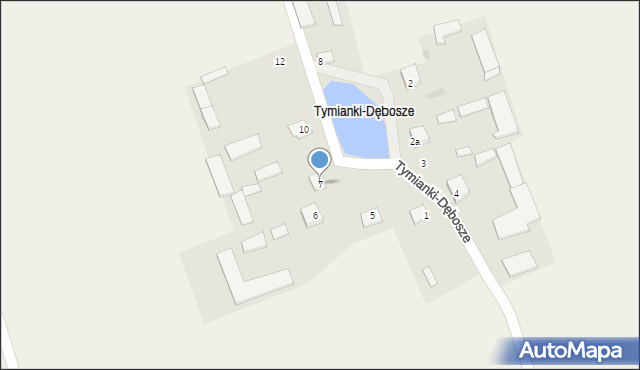 Tymianki-Okunie, Tymianki-Dębosze, 7, mapa Tymianki-Okunie