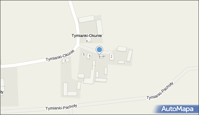 Tymianki-Okunie, Tymianki-Okunie, 3, mapa Tymianki-Okunie