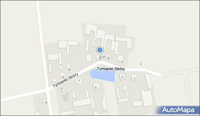 Tymianki-Skóry, Tymianki-Skóry, 8, mapa Tymianki-Skóry