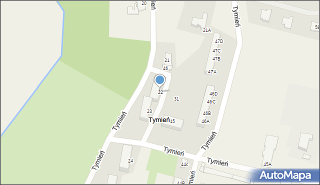 Tymień, Tymień, 22, mapa Tymień