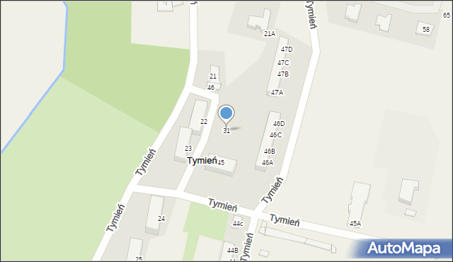 Tymień, Tymień, 31, mapa Tymień