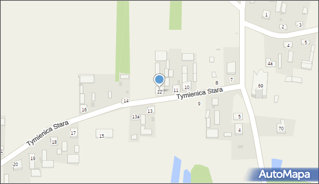 Tymienica Stara, Tymienica Stara, 12, mapa Tymienica Stara