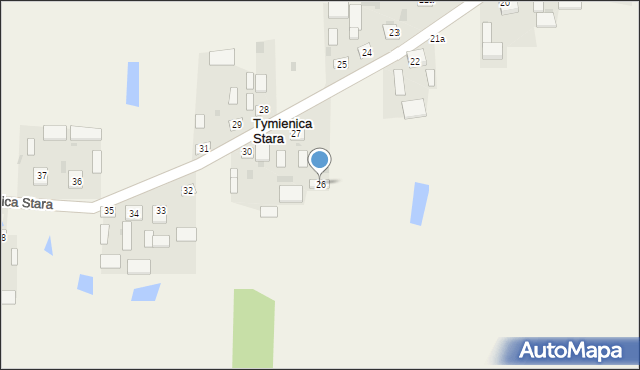 Tymienica Stara, Tymienica Stara, 26, mapa Tymienica Stara