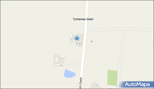 Tymieniec, Tymieniec-Dwór, 7, mapa Tymieniec