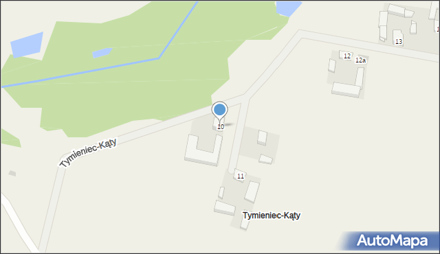 Tymieniec, Tymieniec-Kąty, 10, mapa Tymieniec