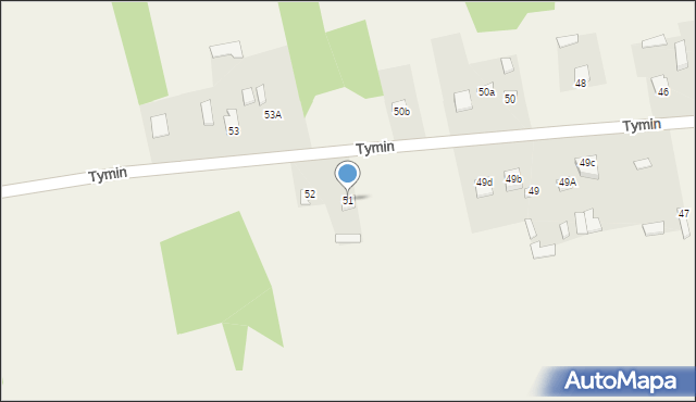 Tymin, Tymin, 51, mapa Tymin