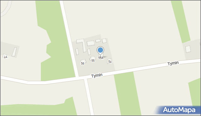 Tymin, Tymin, 55A, mapa Tymin