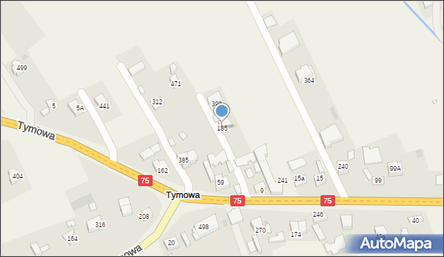 Tymowa, Tymowa, 185, mapa Tymowa