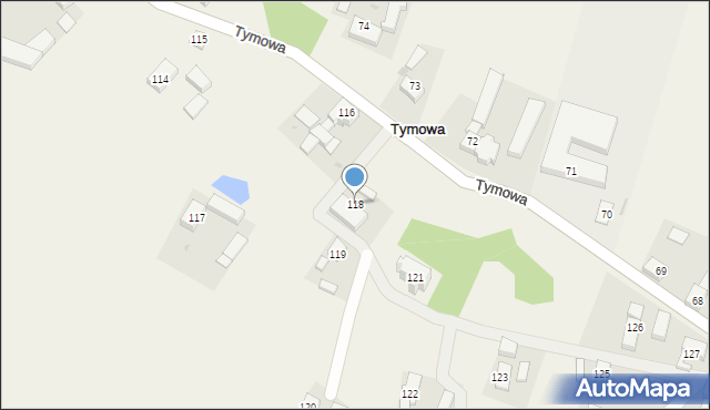 Tymowa, Tymowa, 118, mapa Tymowa