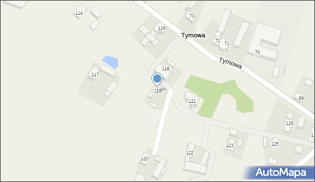 Tymowa, Tymowa, 119, mapa Tymowa