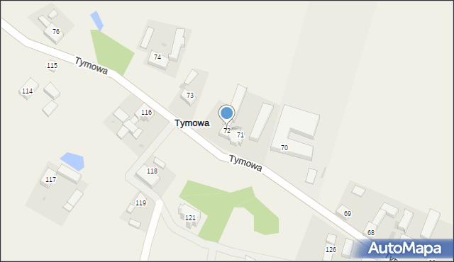 Tymowa, Tymowa, 72, mapa Tymowa