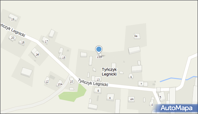 Tyńczyk Legnicki, Tyńczyk Legnicki, 13A, mapa Tyńczyk Legnicki