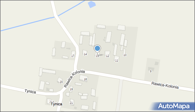 Tynica, Tynica, 13, mapa Tynica