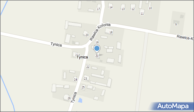 Tynica, Tynica, 21, mapa Tynica