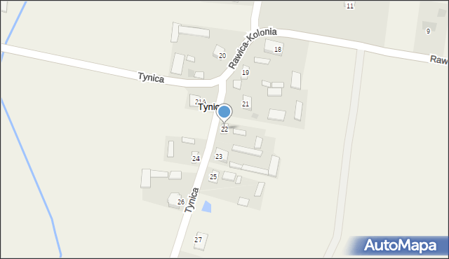 Tynica, Tynica, 22, mapa Tynica