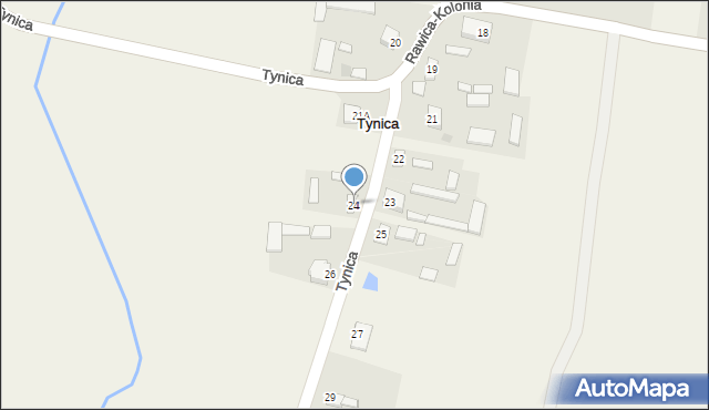 Tynica, Tynica, 24, mapa Tynica