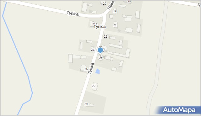Tynica, Tynica, 25, mapa Tynica