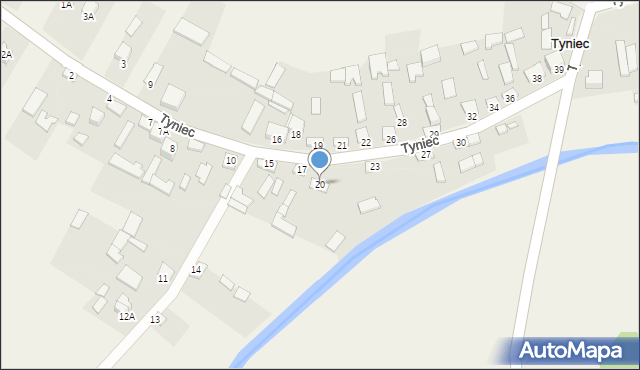 Tyniec, Tyniec, 20, mapa Tyniec