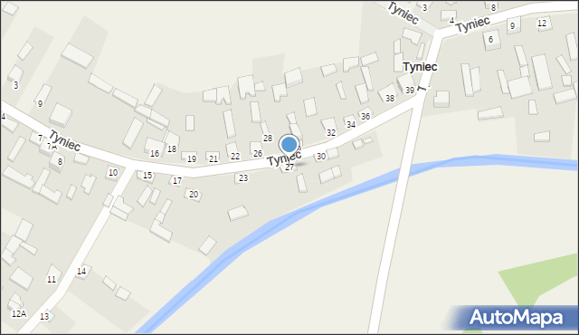 Tyniec, Tyniec, 27, mapa Tyniec