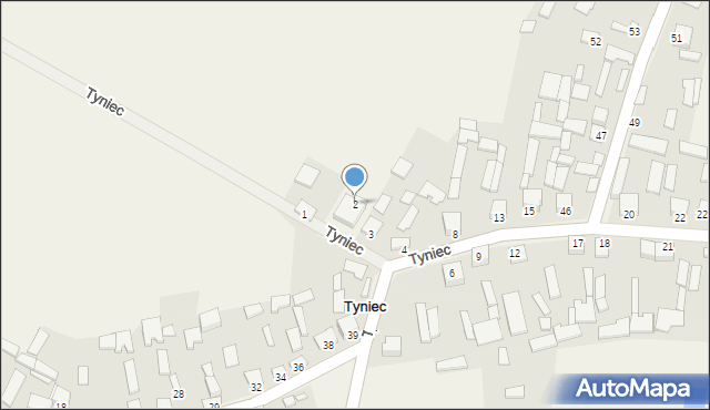 Tyniec-Kolonia, Tyniec-Kolonia, 2, mapa Tyniec-Kolonia