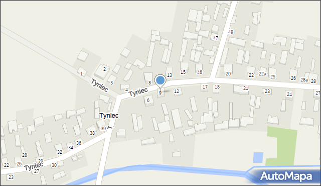 Tyniec-Kolonia, Tyniec-Kolonia, 9, mapa Tyniec-Kolonia