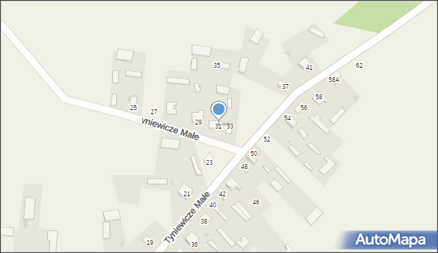 Tyniewicze Małe, Tyniewicze Małe, 31, mapa Tyniewicze Małe