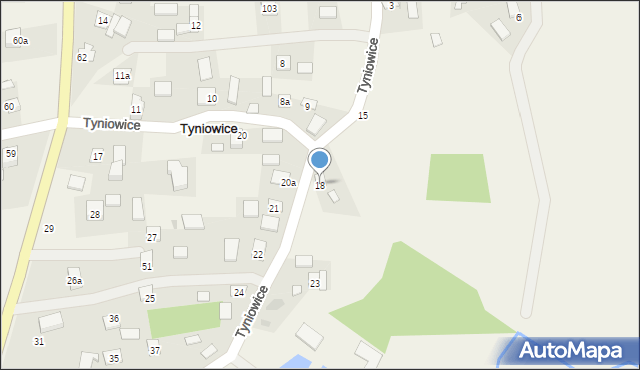 Tyniowice, Tyniowice, 18, mapa Tyniowice