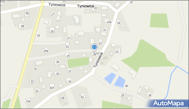 Tyniowice, Tyniowice, 24, mapa Tyniowice