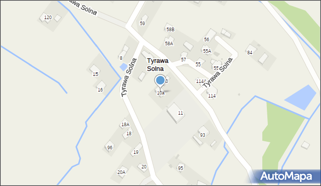 Tyrawa Solna, Tyrawa Solna, 10a, mapa Tyrawa Solna