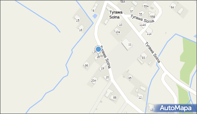 Tyrawa Solna, Tyrawa Solna, 18, mapa Tyrawa Solna