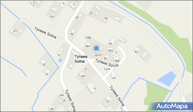 Tyrawa Solna, Tyrawa Solna, 57, mapa Tyrawa Solna