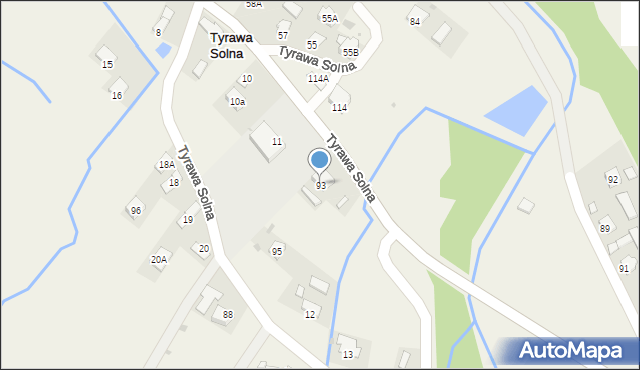 Tyrawa Solna, Tyrawa Solna, 93, mapa Tyrawa Solna