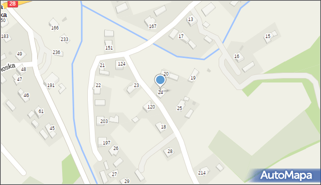 Tyrawa Wołoska, Tyrawa Wołoska, 24, mapa Tyrawa Wołoska
