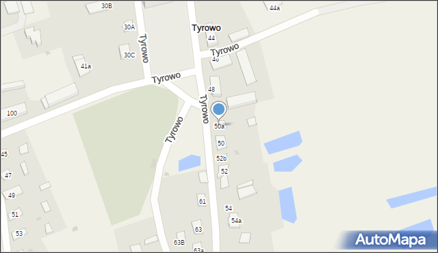 Tyrowo, Tyrowo, 50a, mapa Tyrowo