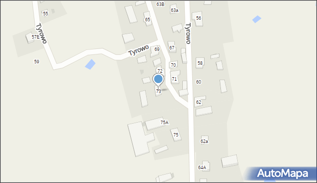 Tyrowo, Tyrowo, 73, mapa Tyrowo