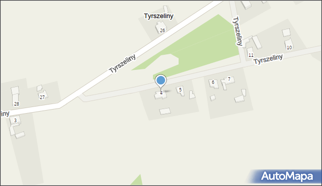 Tyrszeliny, Tyrszeliny, 4, mapa Tyrszeliny