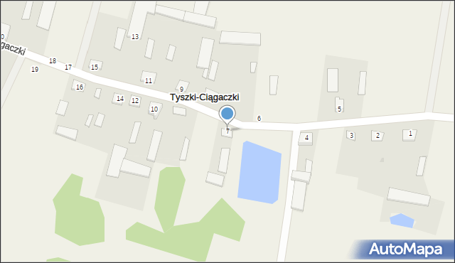 Tyszki-Ciągaczki, Tyszki-Ciągaczki, 7, mapa Tyszki-Ciągaczki