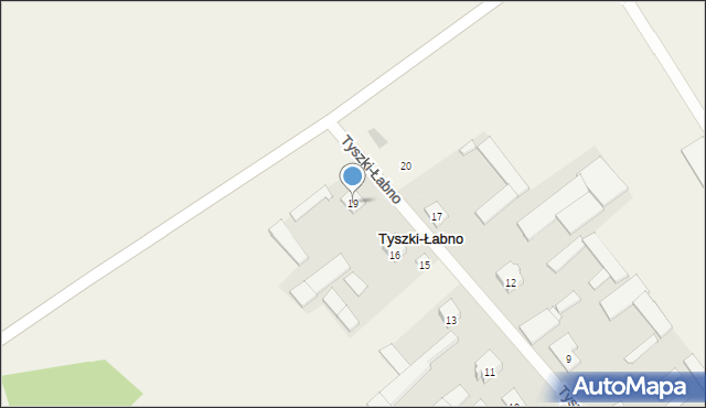 Tyszki-Łabno, Tyszki-Łabno, 19, mapa Tyszki-Łabno