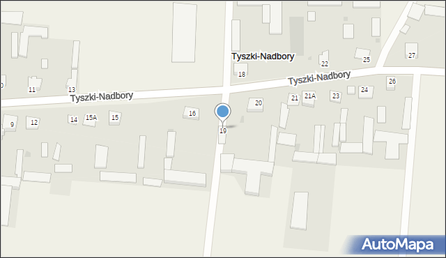 Tyszki-Nadbory, Tyszki-Nadbory, 19, mapa Tyszki-Nadbory